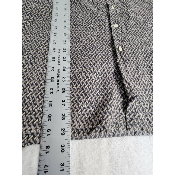 Burma Bibas Shirt Men's XL Black 60 Singles Lawn Cotton Button-Up Pocket Casual - Picture 7 of 7